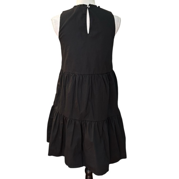 J Crew Sleeveless Tiered Cotton Blend Summer Shift Dress Women’s SZ 0 in Black - Picture 7 of 12